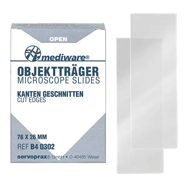 Mediware Objektträger Standard ohne Mattrand - 76 x 26 mm - 5000 Stück