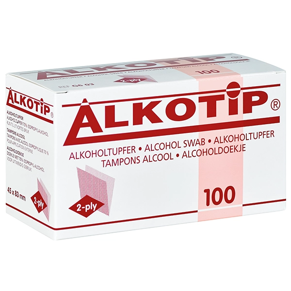 Alkotip Alkoholtupfer medium - 45 x 83 mm