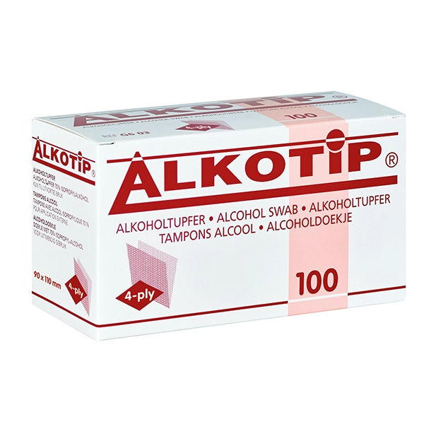 Alkotip Alkoholtupfer large - 90 x 110 mm