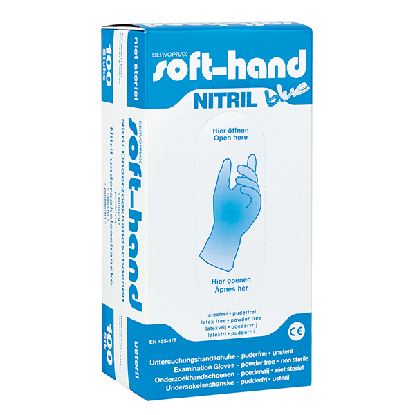 Soft-Hand Nitril Blue - puderfrei - Größe S - 100 Stück