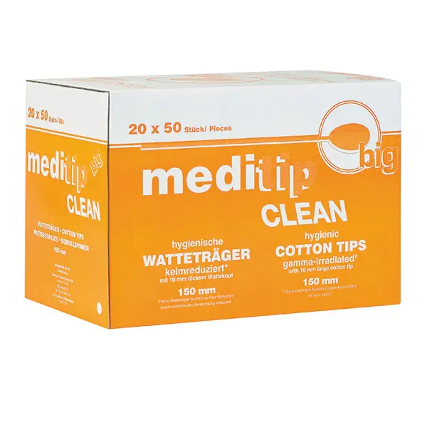 Meditip clean Watteträger Big 150 mm - 1000 Stück