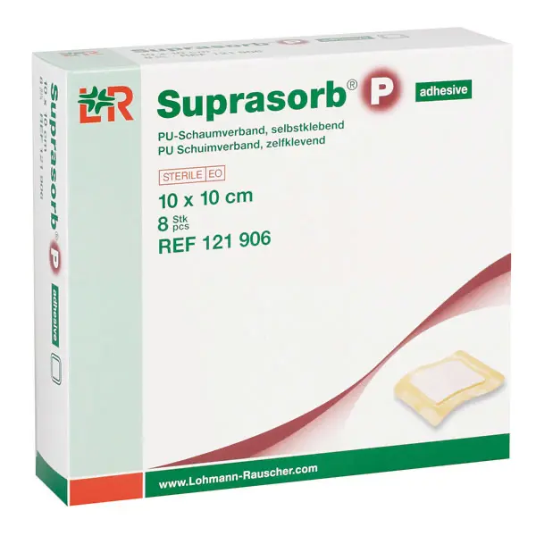 Suprasorb® P - 7,5 x 7,5 cm - selbstklebend - 10 Stück