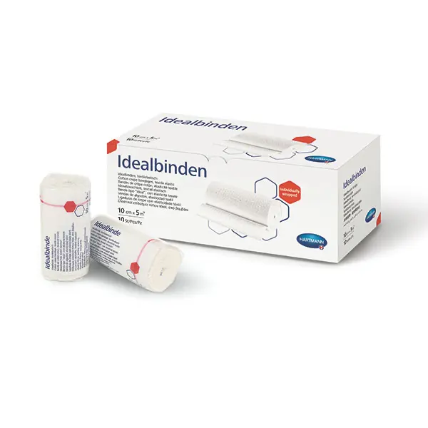 Idealbinden Hartmann - 6 cm x 5 m - ohne Verbandklammern, gedehnt 5 m lang, einzeln verpackt