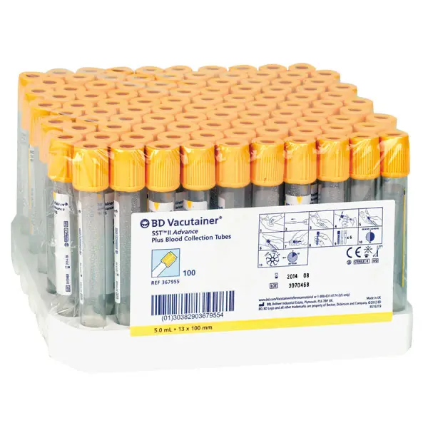 BD Vacutainer SST Advance Röhrchen - 100 x 16 mm - 8,5 ml - 100 Stück