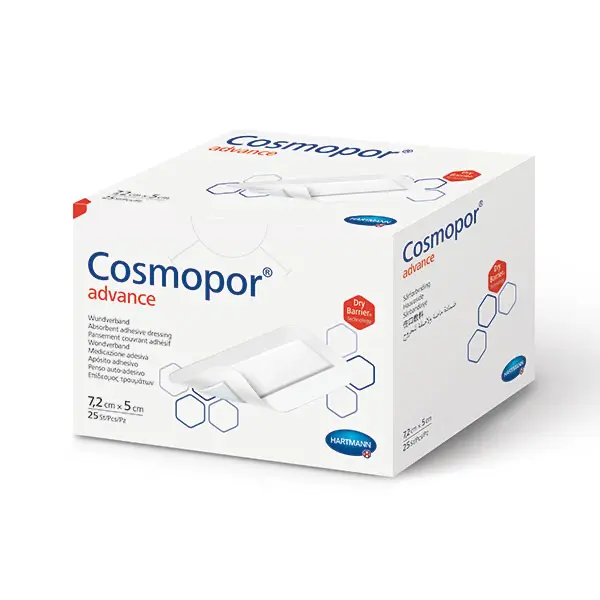 Hartmann Cosmopor® Advance Wundverband, 7,2 x 5 cm, 10 Stück