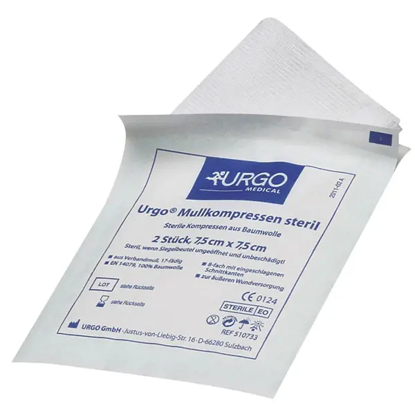 Urgo Mullkompressen steril, 5 x 5 cm , 25 x 2 Stück