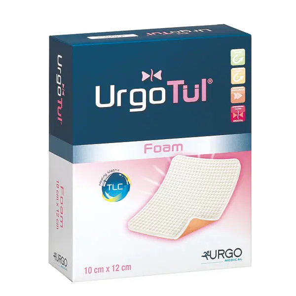 UrgoTül Foam Schaumstoffwundauflage 6 x 6 cm, 10 Stück