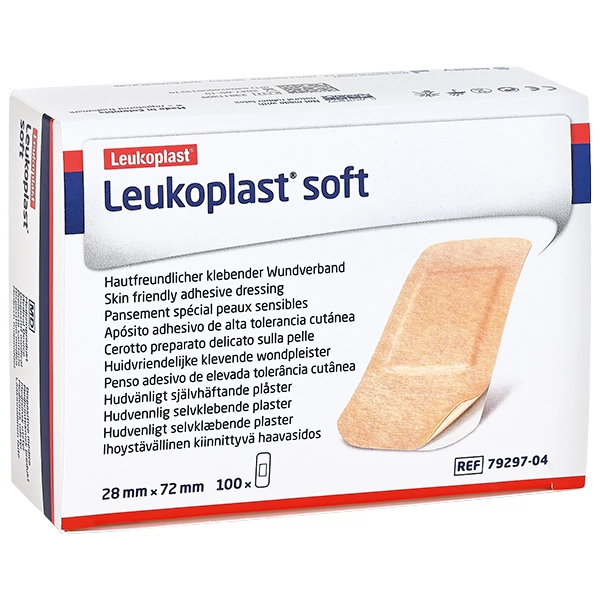 essity Wundpflaster Leukoplast® Soft, 1.9 x 7.2 cm, 100 Stück