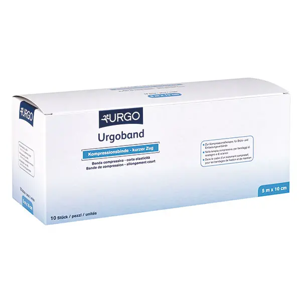 Urgo Urgoband Kurzzugbinde - 6 cm x 5 m, 10 Stück