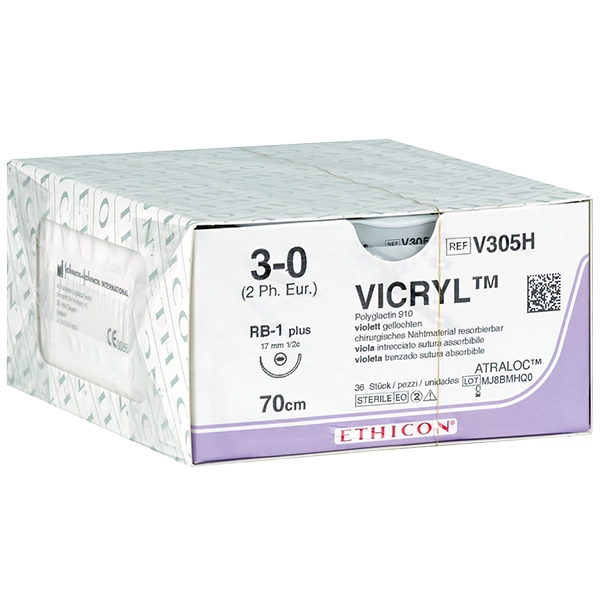 Vicryl ungefärbt - 3/0 - metric 2 - 45cm - FS2