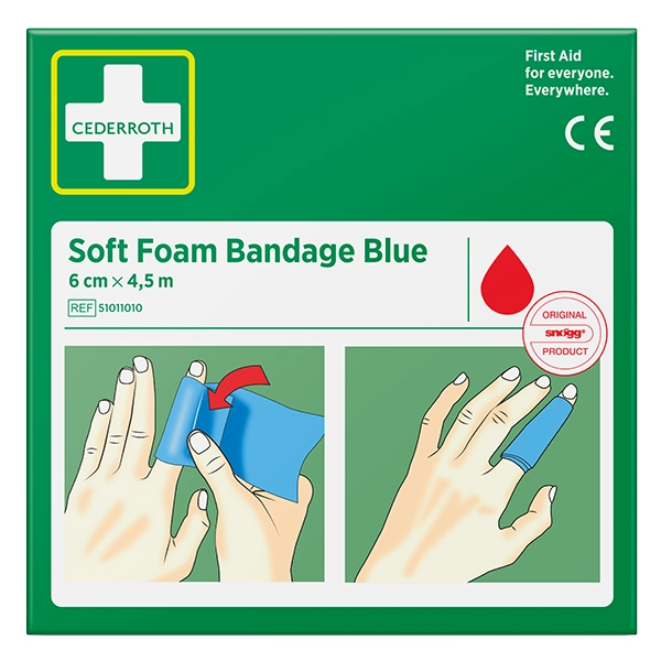 Cederroth Soft Foam Bandage - 6 cm x 2 m - blau