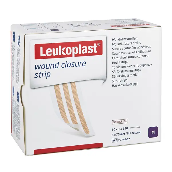 essity Wundnahtstreifen Leukoplast® wound closure strip 12 x 100 mm, weiß - 50 x 6 Stück