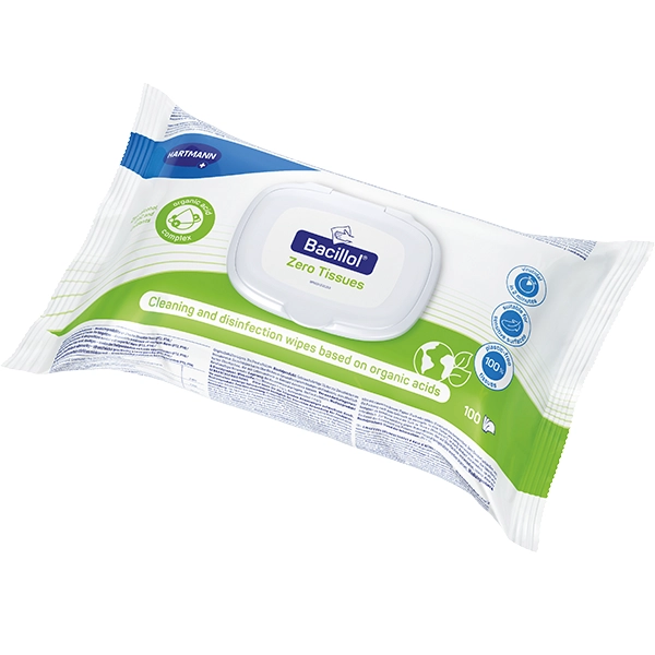 Bacillol Zero Tissues - Flowpack - 20 x 17 cm - 100 Stück