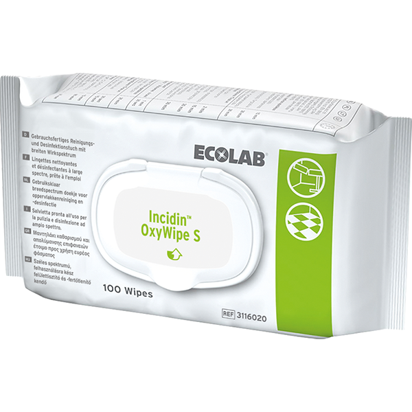 Ecolab Incidin OxyWipe S Desinfektionstücher Tücher XL 25 x 37 cm