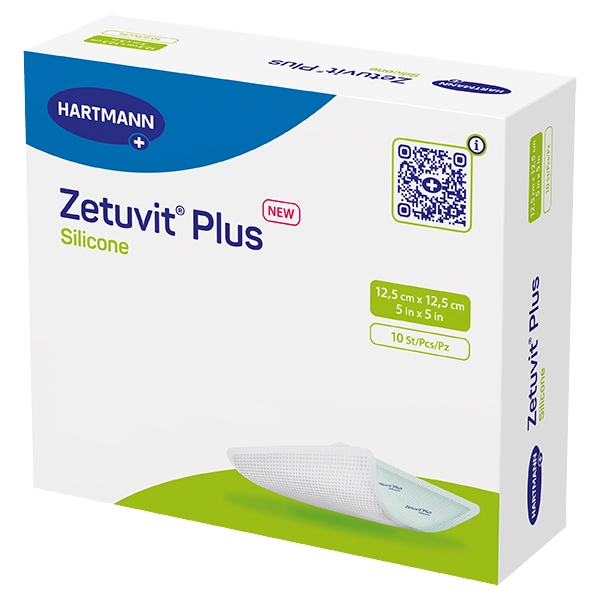 Hartmann Zetuvit® Plus Silicone sterile Wundauflage - 8 x 8 cm - 10 Stück